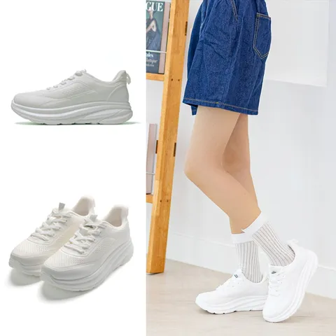 [슬레진저] 5CM 키높이 워킹화 화이트 노바 S1L0T5