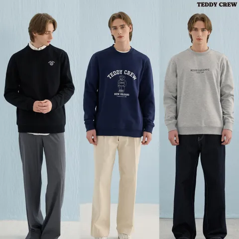 [TEDDY CREW] 테디크루 남성 코튼블렌딩 맨투맨 3종 (T24M) - 현대Hmall
