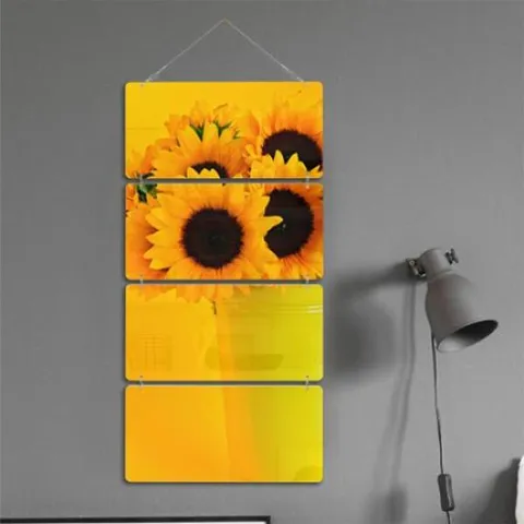 아트박스/꾸밈 nk907-멀티아크릴액자_노란색이더예쁜썬플라워(4단)