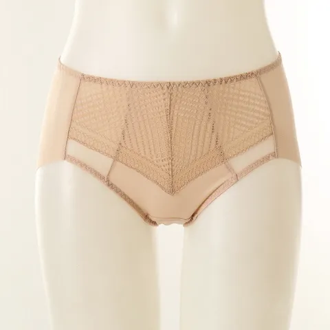 [현대백화점] [와코루] 감각적인 지오메트릭 패턴의레이스 햄라인팬티세트 [WPT1967H-PTH-BK_SK]