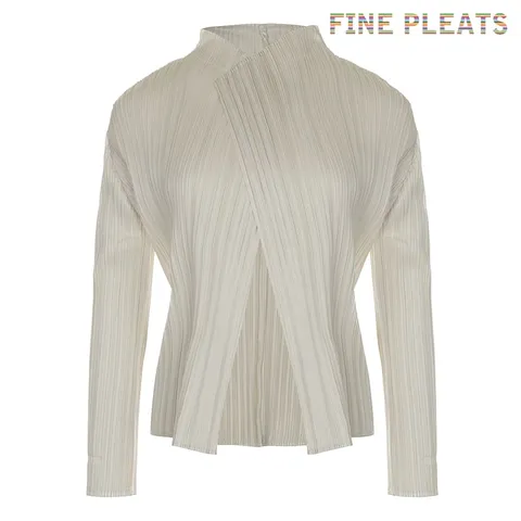 [FINE PLEATS] 피네 플리츠 베이직 가디건 아이보리 +할인쿠폰
