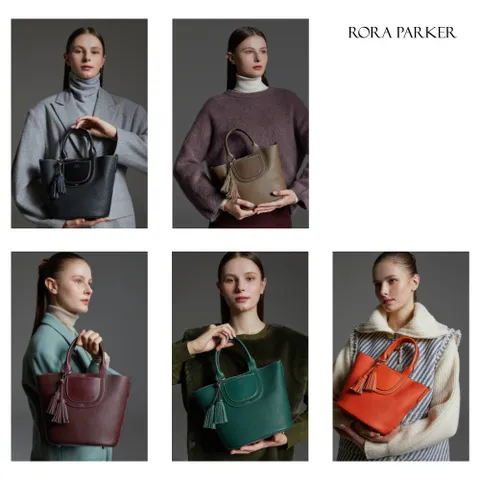 로라파커 소가죽 100 루프백 + 패브릭백