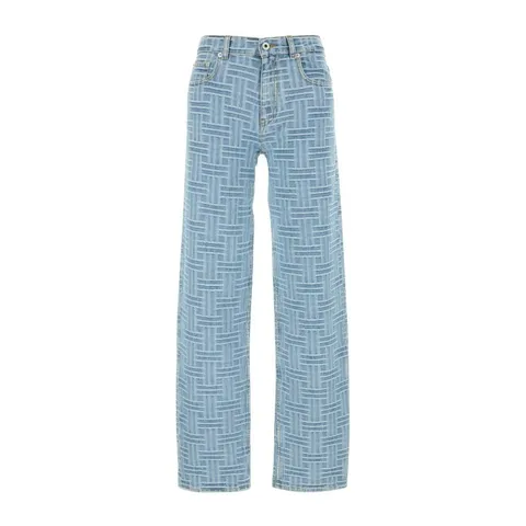 [해외배송][겐조] 라이트 블루 지오메트릭 자수 데님 진 FF52DP2166J4 DB +할인쿠폰