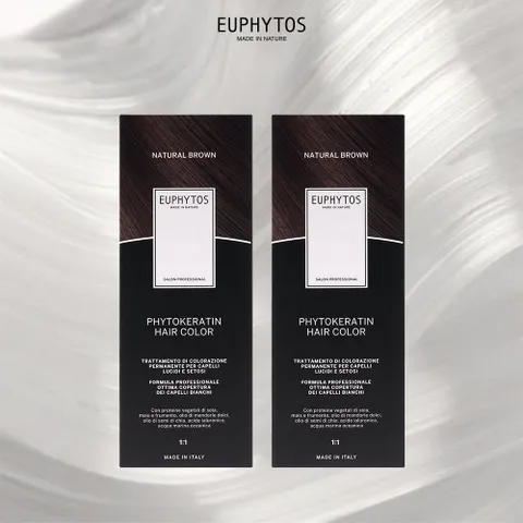 [ ★공식정품★최신상 이태리 프로페셔널 염색제]유피토스 피토프로틴 헤어 컬러 더블구성 (내추럴브라운 / 다크브라운 택1)(염색제 2박스 (박스 당 1제 100ml + 2제 100ml) )