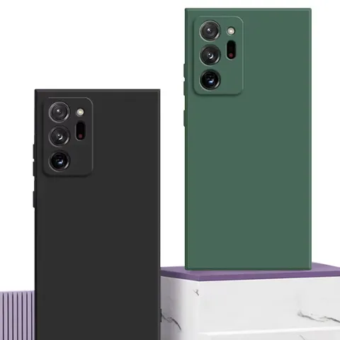 [14가지의 다양한 색상]갤럭시노트20 노트20울트라 리퀴드 실리콘 카메라 렌즈보호 풀커버 핸드폰 케이스