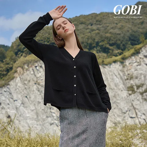 [런칭가 349000원]고비(GOBI) 캐시미어100 홀가먼트 루즈플레어핏 가디건 +무이자6개월