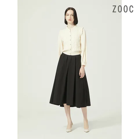 [ZOOC] 텍스처블록 퍼프 슬리브 블라우스 CR_Z231MSC014 +할인쿠폰