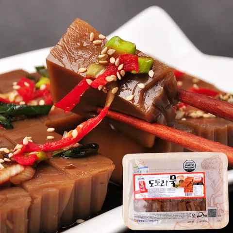 [국내산 도토리]향긋한 도토리묵 2kg(슬라이스/채) 