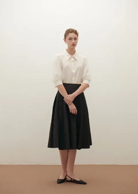 [현대백화점] [샤틴] 진주 포인트 퍼프 블라우스 (S253B253) +할인쿠폰