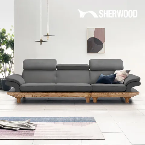 [쉐우드가구] 아쉬 4인용 이태리 통가죽 천연면피 소가죽 소파