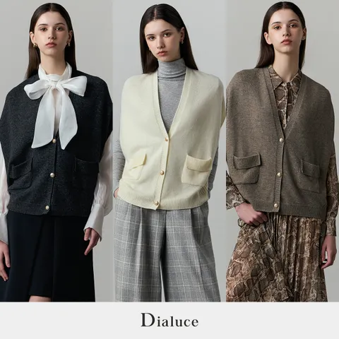 [ ★캐시블렌드 홀가먼트 베스트 사상최저가!!★][런칭가79900원]디아루체 캐시미어 블렌드 홀가먼트 니트 베스트