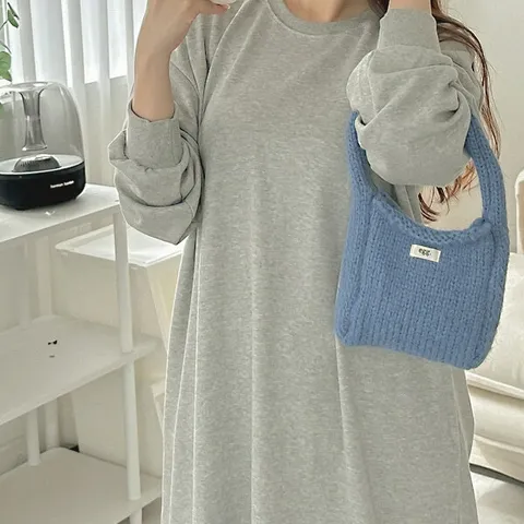 여성 데일리 귀여운 쁘띠 미니 니트 손가방 +할인쿠폰