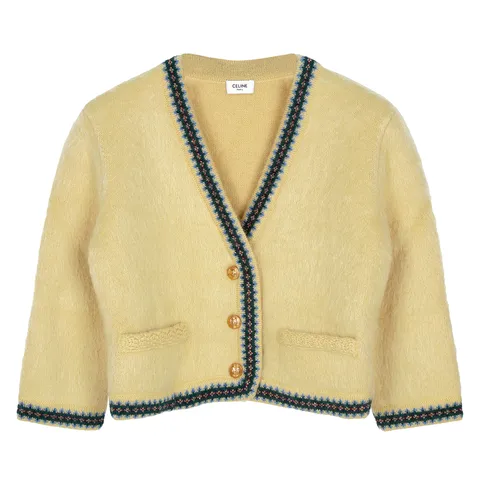 셀린느 페일옐로우 울 자켓 카디건 2AI55193V 11PY