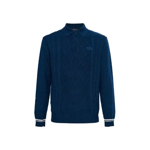 와이드앵글골프긴팔 KQJ WMU25K71TB 남성 CO 노르딕 케이블 폴로 스웨터 M (T.Blue) +할인쿠폰