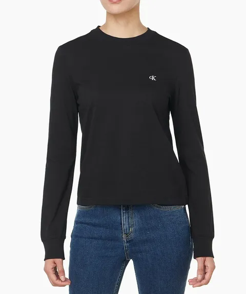 [캘빈클라인 진] CK 47D269 아카이브 스몰로고 레귤러 긴팔티 47D269 - 현대Hmall
