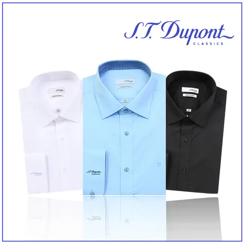 [현대백화점] [S.T.듀퐁셔츠]듀퐁 슬림핏 긴소매 화이트 블루 5종 와이셔츠 택1(SE3SM22LS935SWH외) +할인쿠폰