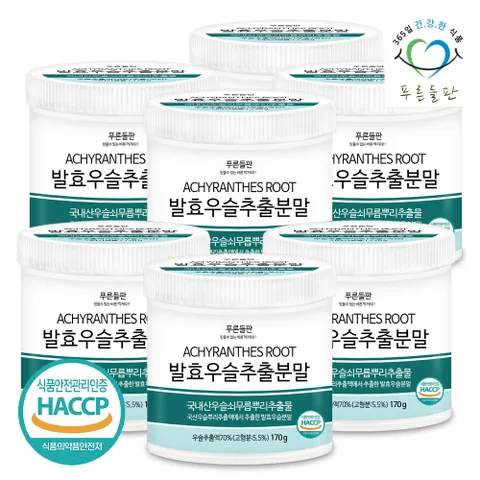 [푸른들판] 국산 발효 우슬 추출 추출물 분말 가루 170g 7통 쇠무릎 뿌리 차