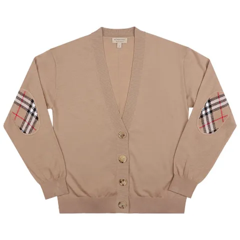 버버리 가디건 DORNOCH 울 엘보 패치 80079751 카멜 +할인쿠폰