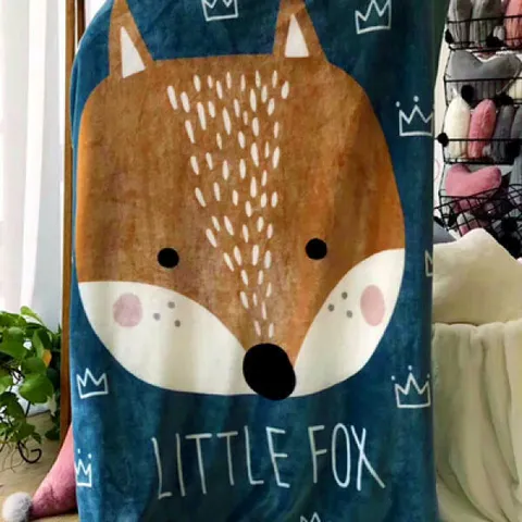 아트박스/디자인에버 리틀폭스 극세사 밍크 이중 양면 담요 이불 100x140cm