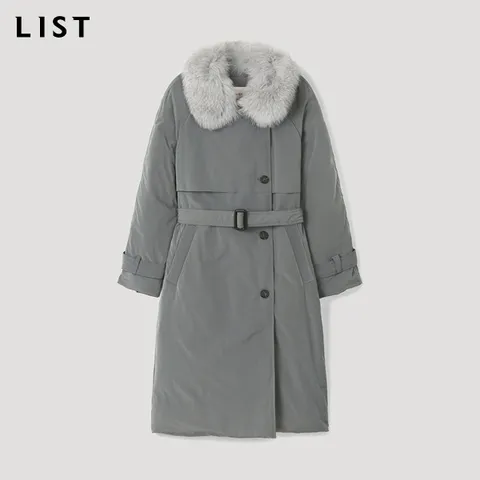 [리스트] 신상 퍼 칼라 트렌치 구스다운 점퍼_TSDJPL82500_GY