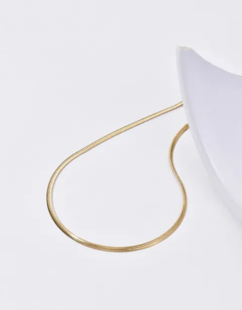 [현대백화점] 미니골드 14k 오메가 뱀줄 체인 팔찌-1.5mm BFES4002