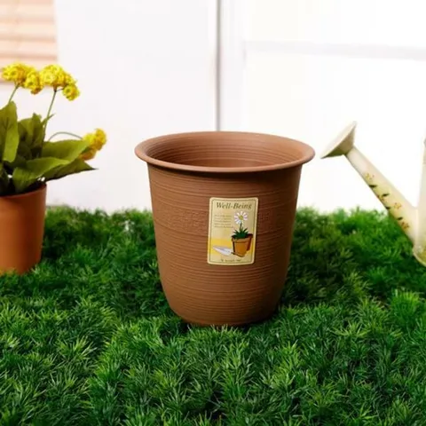 아트박스/에이치플러스몰 웰빙 원형화분 2호 브라운 꽃화분 W279B67