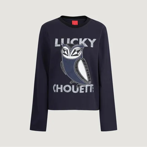 [LUCKY CHOUETTE] Chouette Point Long Sleeve T-shirt - LFTAM25210NYD