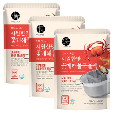 강고집 시원한맛 꽃게해물국물팩 130g 3봉 +할인쿠폰