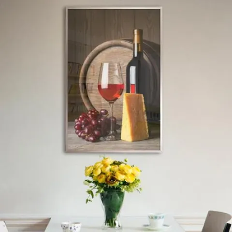 아트박스/꾸밈 cz273-레드와인 화이트와인 중형메탈액자