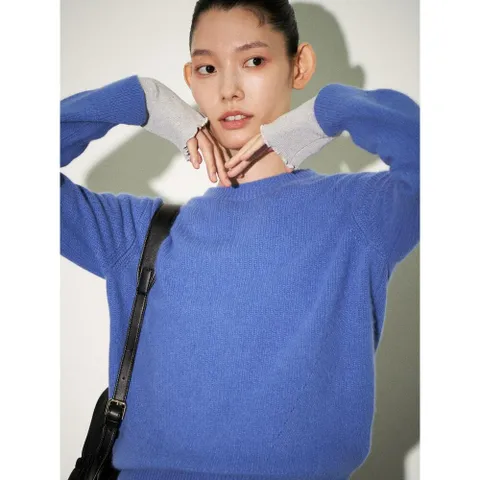 [빈폴레이디스] 라쿤 라운드넥 풀오버  블루 (BF4X51C08P)