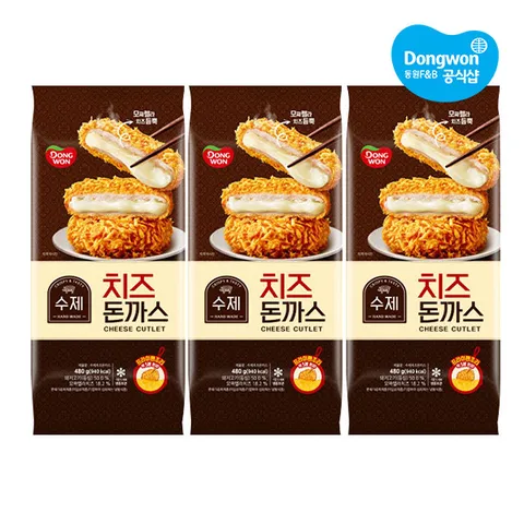 동원 수제치즈돈까스 480g X3봉 /냉동간식/즉석