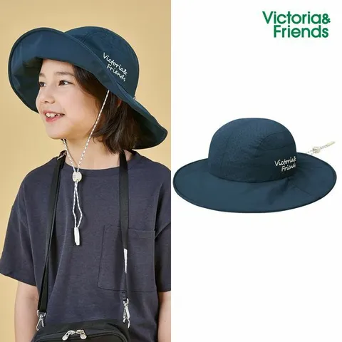 [보리보리/빅토리아앤프렌즈]펀칭썬햇_미드나이트 (키즈성인) 유아 여성 여름모자 버킷햇 자외