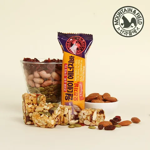 [산과들에] 견과류듬뿍 원데이에너지바 오리지널 10개 (영양바/견과류바)
