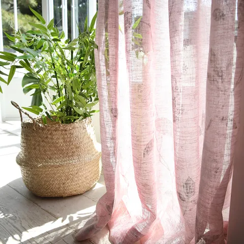 아망떼 마이가든 린넨형 아일렛 커튼 2장 세트 2color