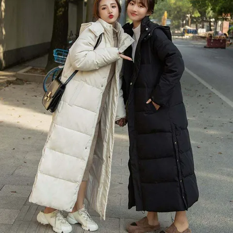 롱패딩점퍼 방한 코트 야상 여성 데일리 베이직 기본 후드 롱패딩 점퍼