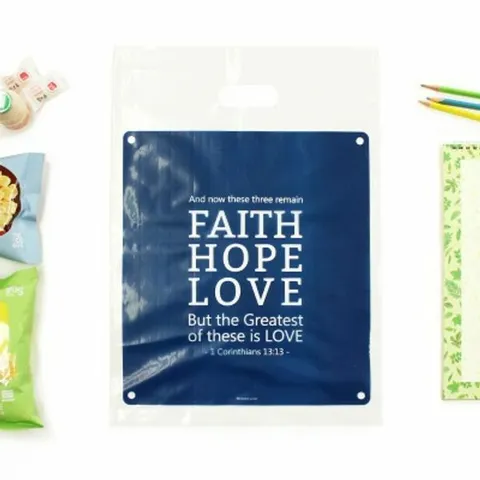 더워드 선물포장 비닐백(대) Faith Hope Love (20매) 네이비 +할인쿠폰