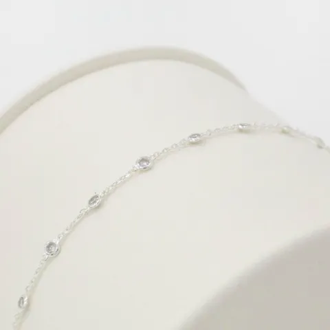 여자 데일리 925실버 체인 큐빅 포인트 팔찌 +할인쿠폰