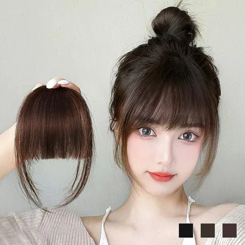 [옷자락]옷자락 미니멀 인모 풀뱅 탑커버 앞머리가발 헤어피스 곱창밴드 +할인쿠폰