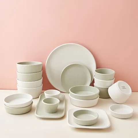 라씨에뜨 오브 4인 식기 홈세트 (솔트베이지/허브그린)