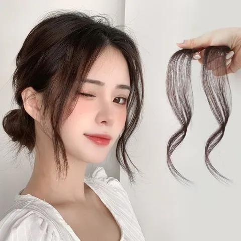 S자 앞머리 피스 부분 가발 붙임머리