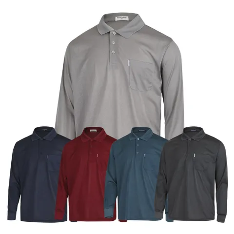 [파파브로] 남성 솔리드 3버튼 카라 긴팔 티셔츠 LM-KAA-4801 - 현대Hmall