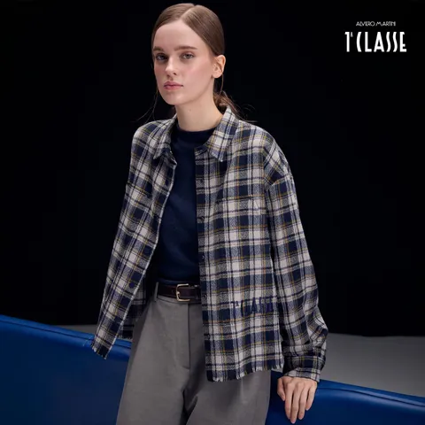 프리마클라쎄 울 100 체크 셔츠재킷 1종