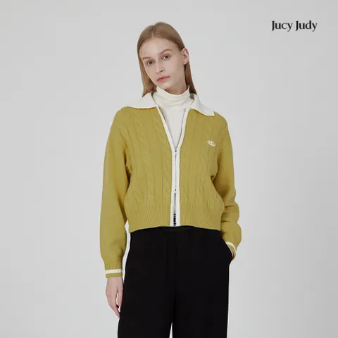 [쥬시쥬디] J카라칼라배색포인트집업가디건 JXKT720E