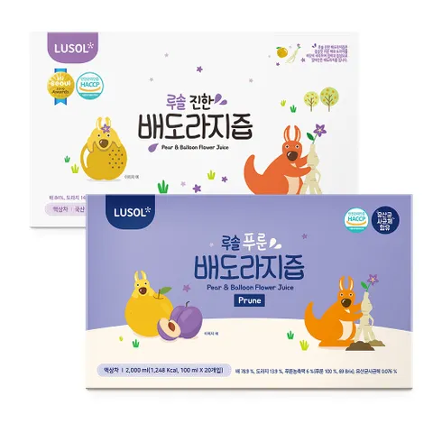 [나눔발송][루솔] 진한 배도라지즙 60포+푸룬 배도라지즙 60포