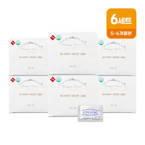 [하나마이] 천연 고함량 항산화 비타민C 아세로라 로즈힙 6세트 x 30포(이너뷰티 전문기업)