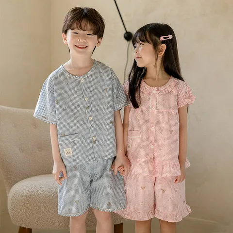 [보리보리/토토와모모]여아 남아 잠옷 키즈 어린이 초등 주니어 반팔 파자마 M테디(면)