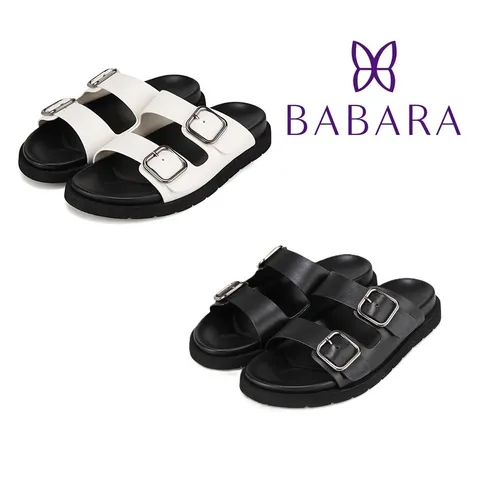 [현대백화점] [바바라] 소가죽 버클 플랫 남성 샌들 2cm 2종 택1 BMI303 +할인쿠폰