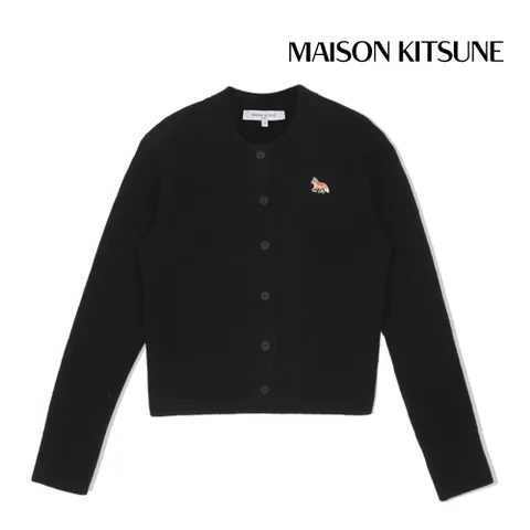 메종키츠네 가디건 베이비 폭스 패치 슬림핏 여성 블랙 LW00508KT1006-P199 +할인쿠폰