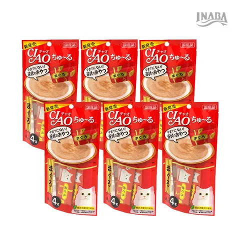 [일본 베스트판매 간식 츄∼루][이나바] 챠오츄루 SC-71 참치 336G (56G 6팩)