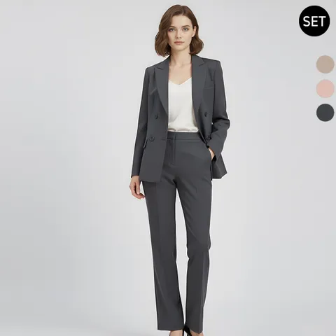 SET 여성 베이 봄가을 정장 자켓+부츠컷팬츠 세트 +할인쿠폰